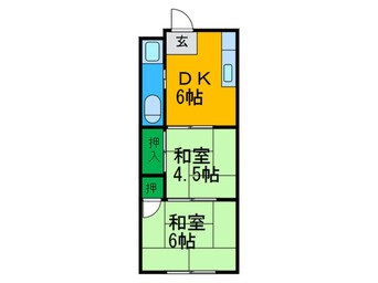 間取図 ヴェルドミ－ル長居