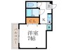 的場ビル 1Kの間取り