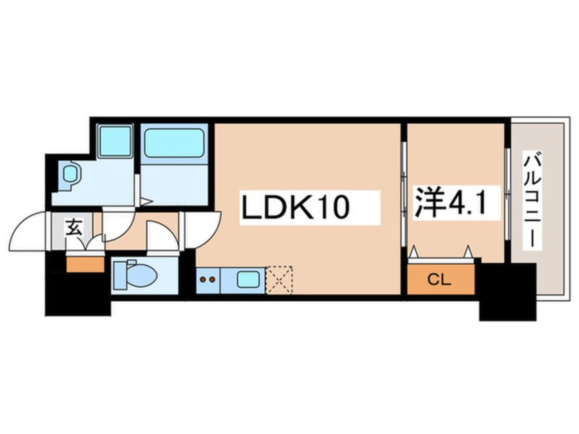 間取図 ＡＮＤ　ＴＥＲＲＡＣＥ　天王寺