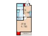 GraciasCourt庄内 1Kの間取り