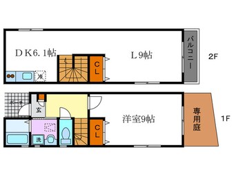 間取図 エンバ－カ－ズ天神