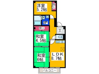 間取図 新栄プロパティー小山Ⅱ