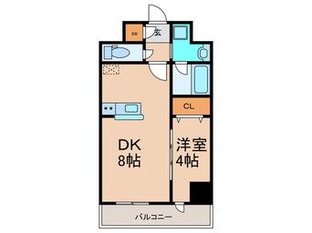 間取図 ｴｽﾃﾑｺｰﾄ大阪福島ﾙｱｰﾅ（503）