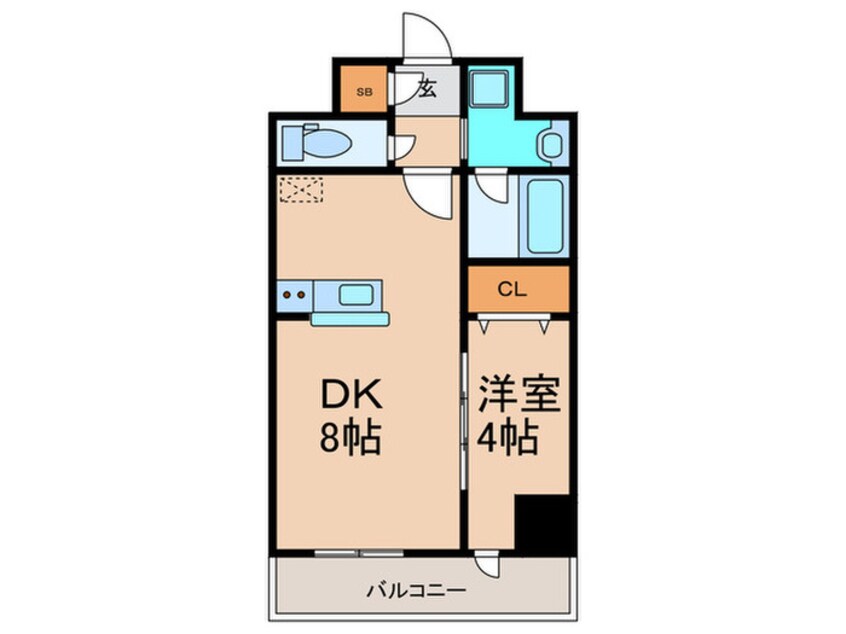 間取図 ｴｽﾃﾑｺｰﾄ大阪福島ﾙｱｰﾅ（503）