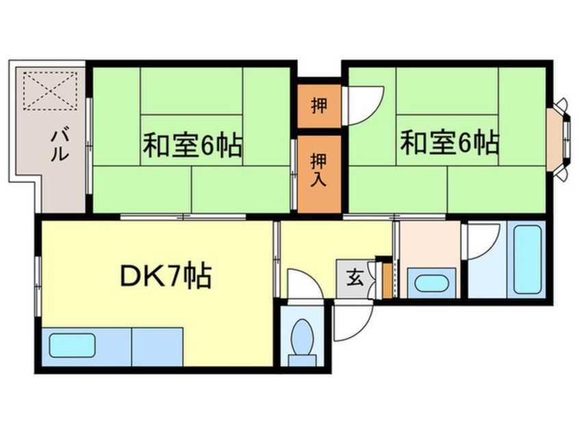 間取図 KCﾊｲﾂ
