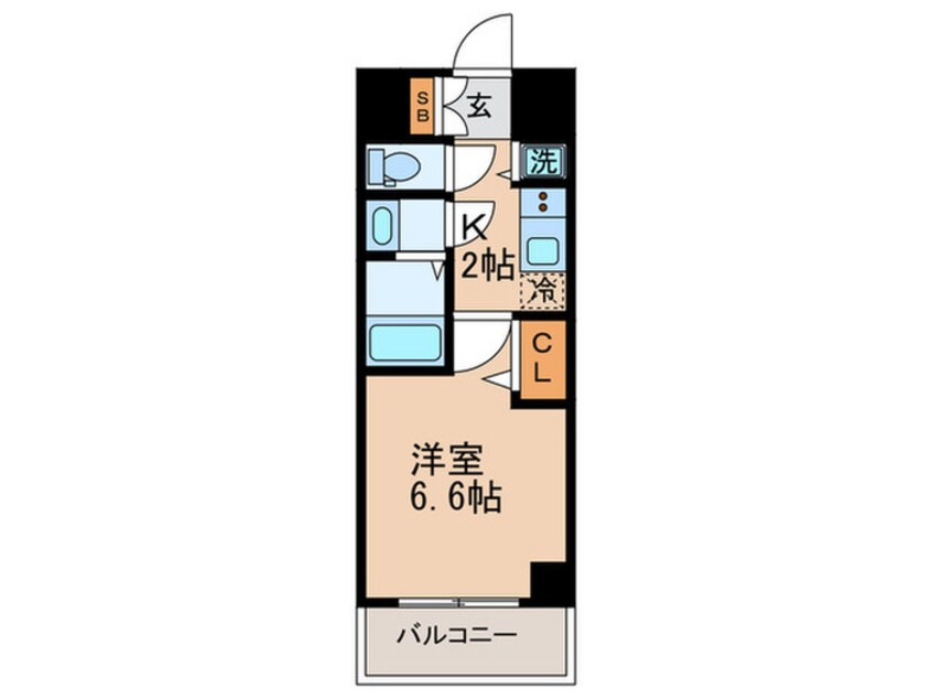 間取図 エス・キュート京町堀