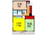Tコート佳園 2LDKの間取り
