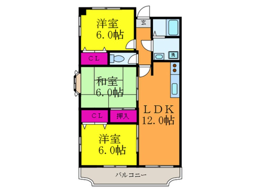 間取図 Hillside Terrace 千里丘