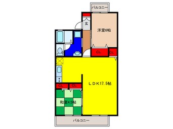 間取図 エクセレントサカウエ　Ｃ棟