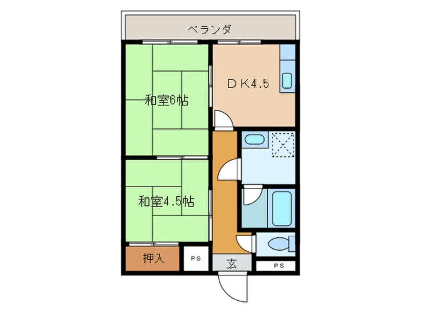 間取図 エメラルド神尼