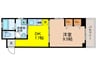 プチメゾン昭和町 1DKの間取り