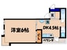中央ハイツ ナカハラ 1DKの間取り