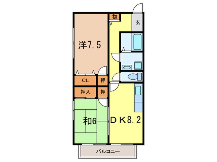 間取図 ベルグ若江