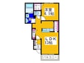 クラール　ブリーゼＢ棟の間取図
