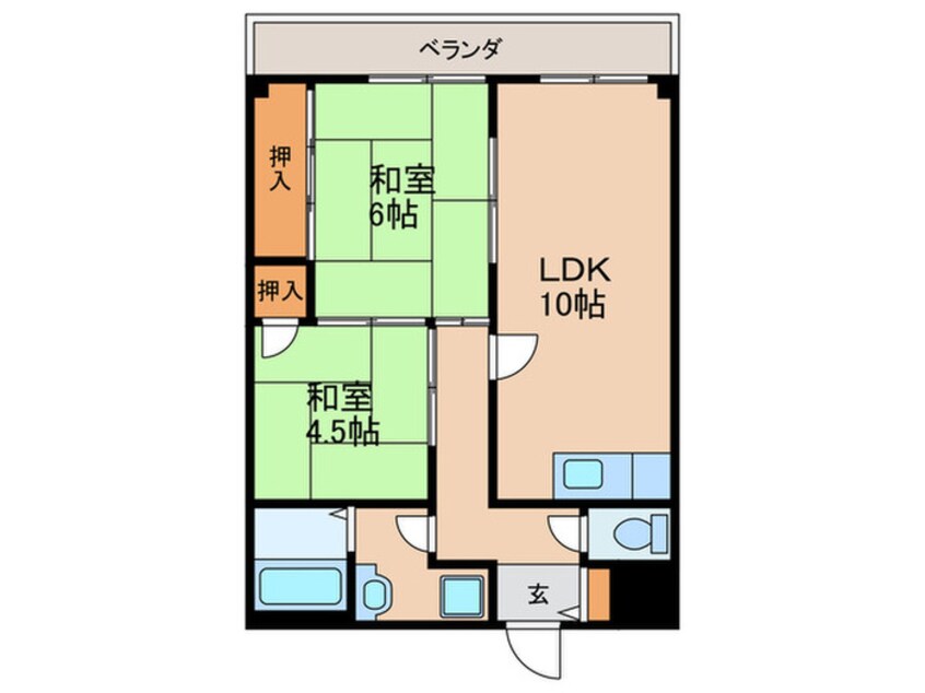 間取図 エクセルメゾン南志賀