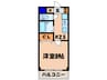 ジンステ－ジ 1Kの間取り