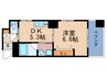 ノルデンハイム南森町 1DKの間取り