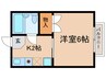 S´place 1Kの間取り