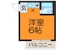 エアリーコート小阪 1Rの間取り