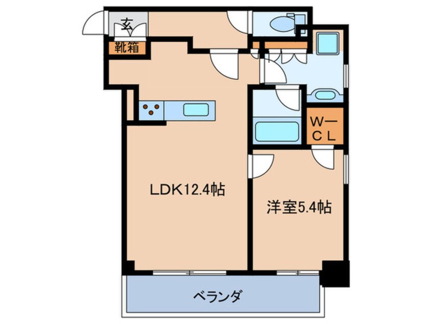 間取図 ｻﾞ・ﾊﾟｰｸﾊﾋﾞｵ天満橋