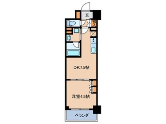 間取図 ｻﾞ・ﾊﾟｰｸﾊﾋﾞｵ天満橋