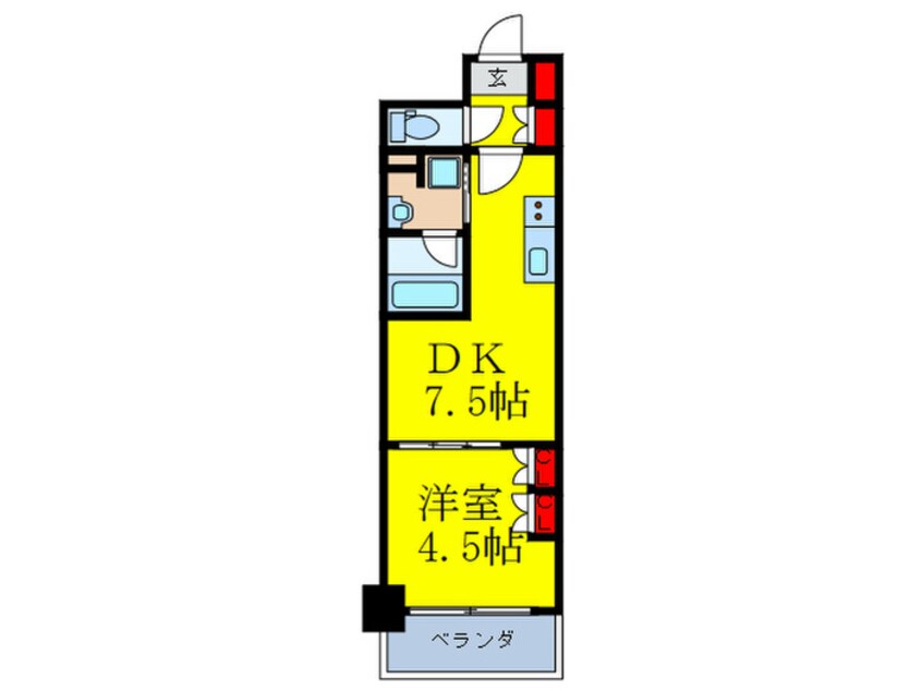 間取図 ｻﾞ・ﾊﾟｰｸﾊﾋﾞｵ天満橋