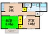 ウインディ彩Ⅱ 2DKの間取り