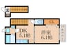 リヴェール恵 1DKの間取り