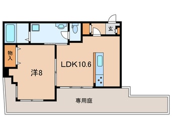間取図 シャトー岡本(101)