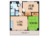 ヴィラ中谷 2LDKの間取り
