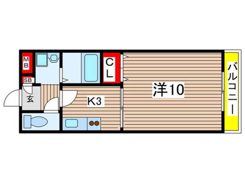 間取図 ｱﾝﾌﾟﾙ-ﾙｸﾗ-ｼﾞｭｺﾘ-ﾇｼｬﾝⅡ
