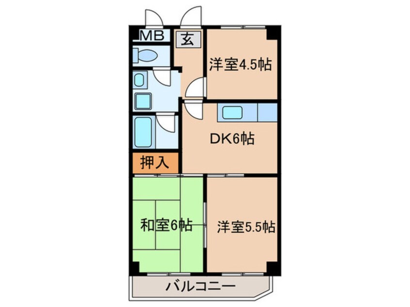 間取図 コンフォート布施