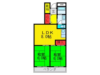 間取図 エレガントライフ忍ヶ丘