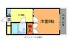 シャンポール 1Kの間取り