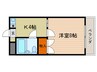 シャンポール 1Kの間取り