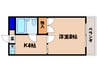 シャンポール 1Kの間取り
