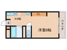 シャンポール 1Kの間取り
