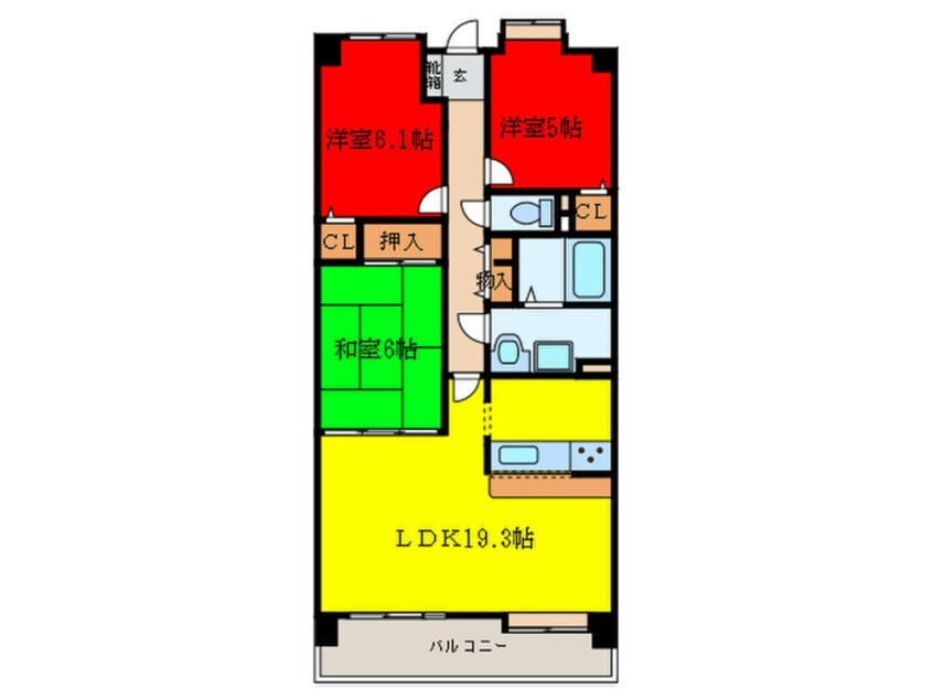 間取図 Ｋハーモニー和泉