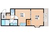 ユ－ベル１ 1DKの間取り
