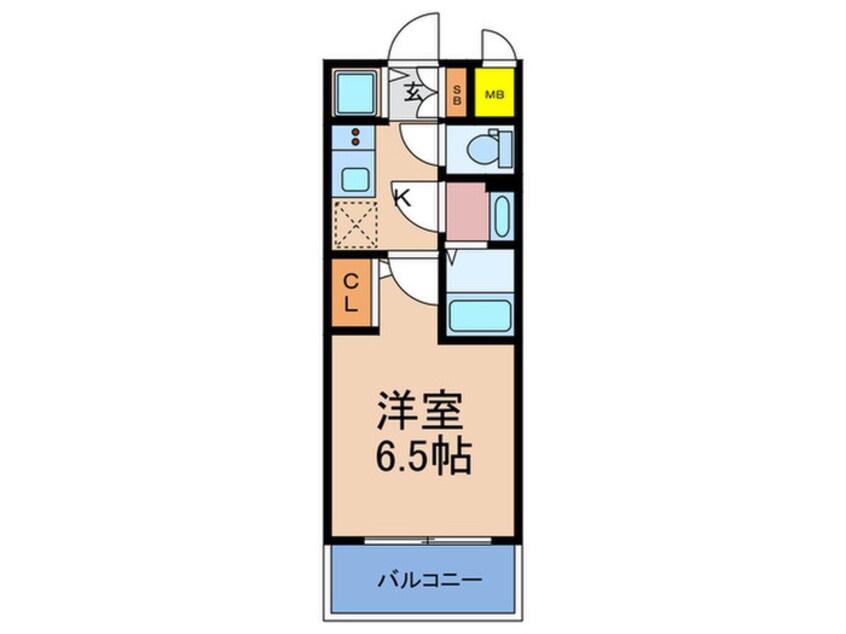 間取図 ｴｽﾘｰﾄﾞ大阪ﾌﾟﾗｲﾑｹﾞｰﾄ(1205)