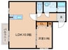 リバティーコート 1LDKの間取り