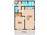 ビュ－テラス春日丘 1LDKの間取り