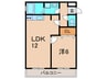 ビュ－テラス春日丘 1LDKの間取り