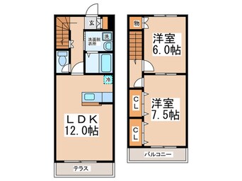 間取図 リヴェ－ル日根野