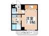 エルベ２７ 1Kの間取り