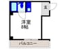 八木マンション 1Rの間取り