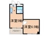 プリマベーラ堺東 2Kの間取り