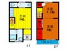 八雲北町1丁目貸家 2DKの間取り