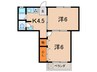 五百蔵マンション 2Kの間取り