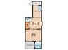 五百蔵マンション 2Kの間取り